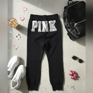 PINK VS Sequin Dog Logo Ankle Leggings Small